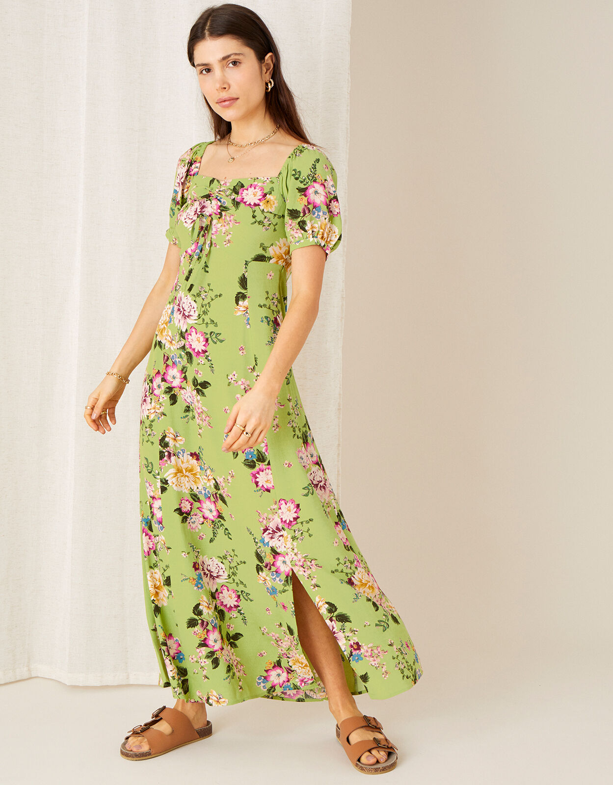 Floral Sweetheart Dress with ...
